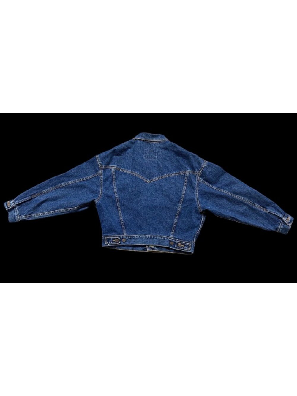Vintage Levis Jacket Medium Blue Jean Denim Trucker Western 1980s USA Retro - Picture 3 of 11